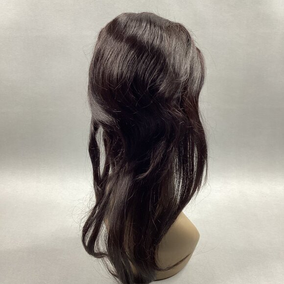 Straight 12” #Natural Black 100% Human Hair 360° Full Cap Lace Frontal - Picture 4 of 11